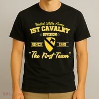 1st Cavalry Division Veteran Always A Soldier Military Xmas T-Shirt thumb 3