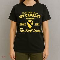 1st Cavalry Division Veteran Always A Soldier Military Xmas T-Shirt thumb 4