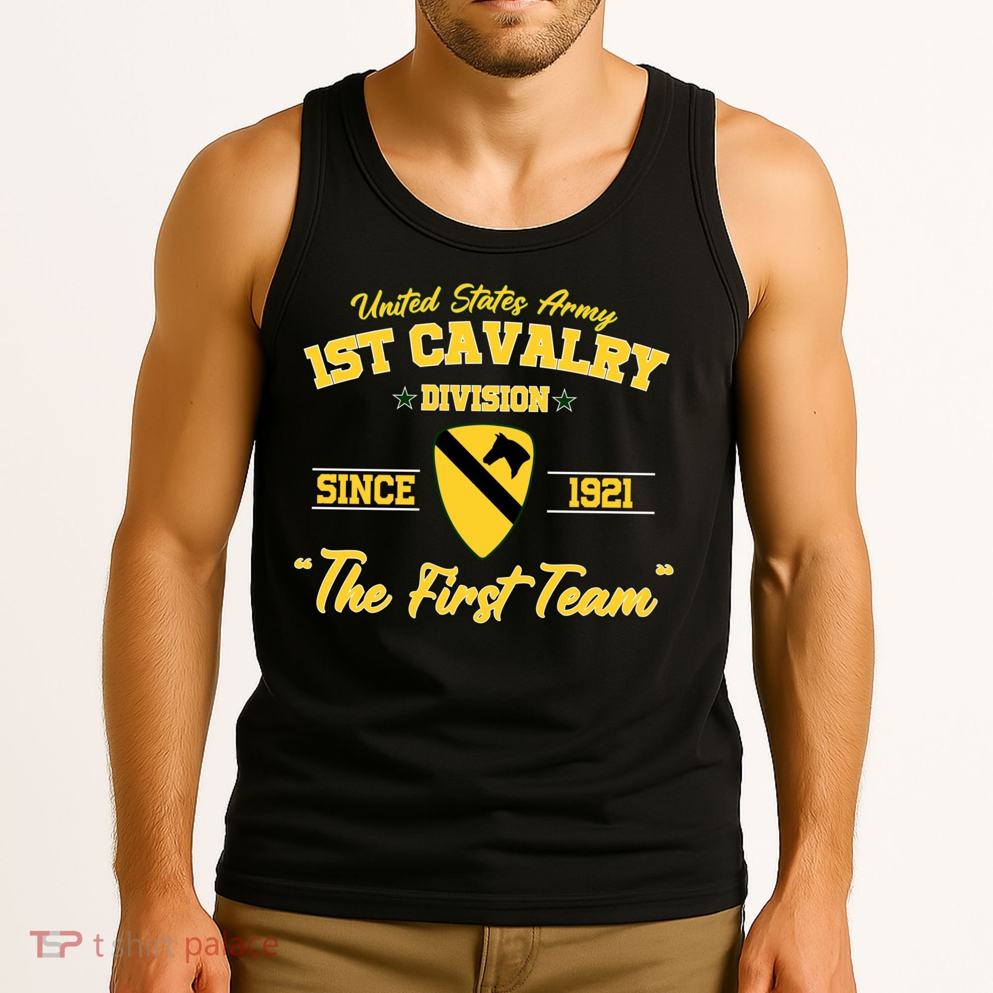 1st Cavalry Division Veteran Always A Soldier Military Xmas Tank Top