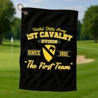 1st Cavalry Division Veteran Always A Soldier Military Xmas Golf Towel thumb 1