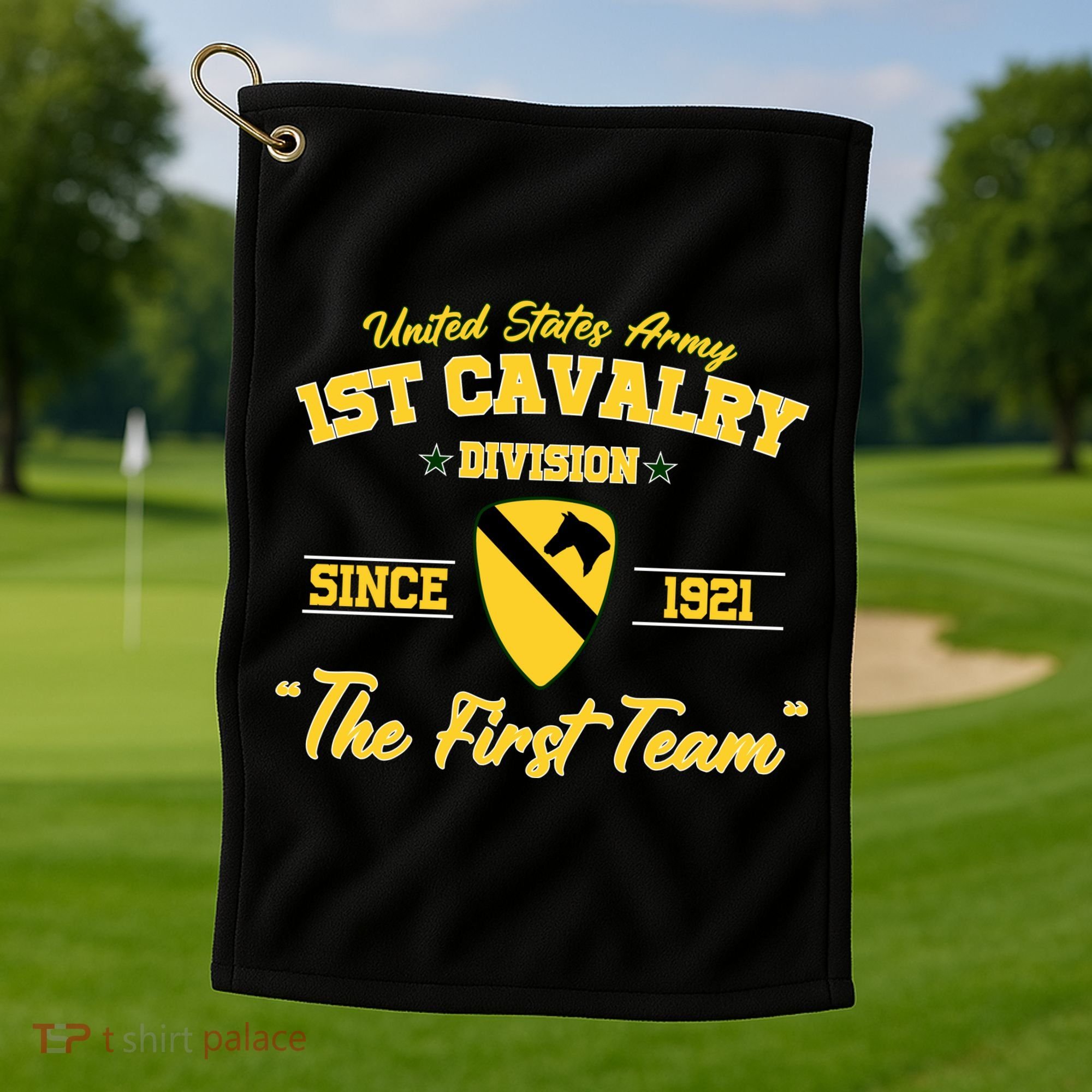 1st Cavalry Division Veteran Always A Soldier Military Xmas Golf Towel