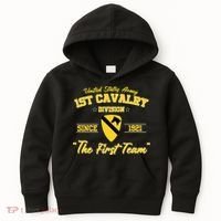 1st Cavalry Division Veteran Always A Soldier Military Xmas Kids Hoodie thumb 0