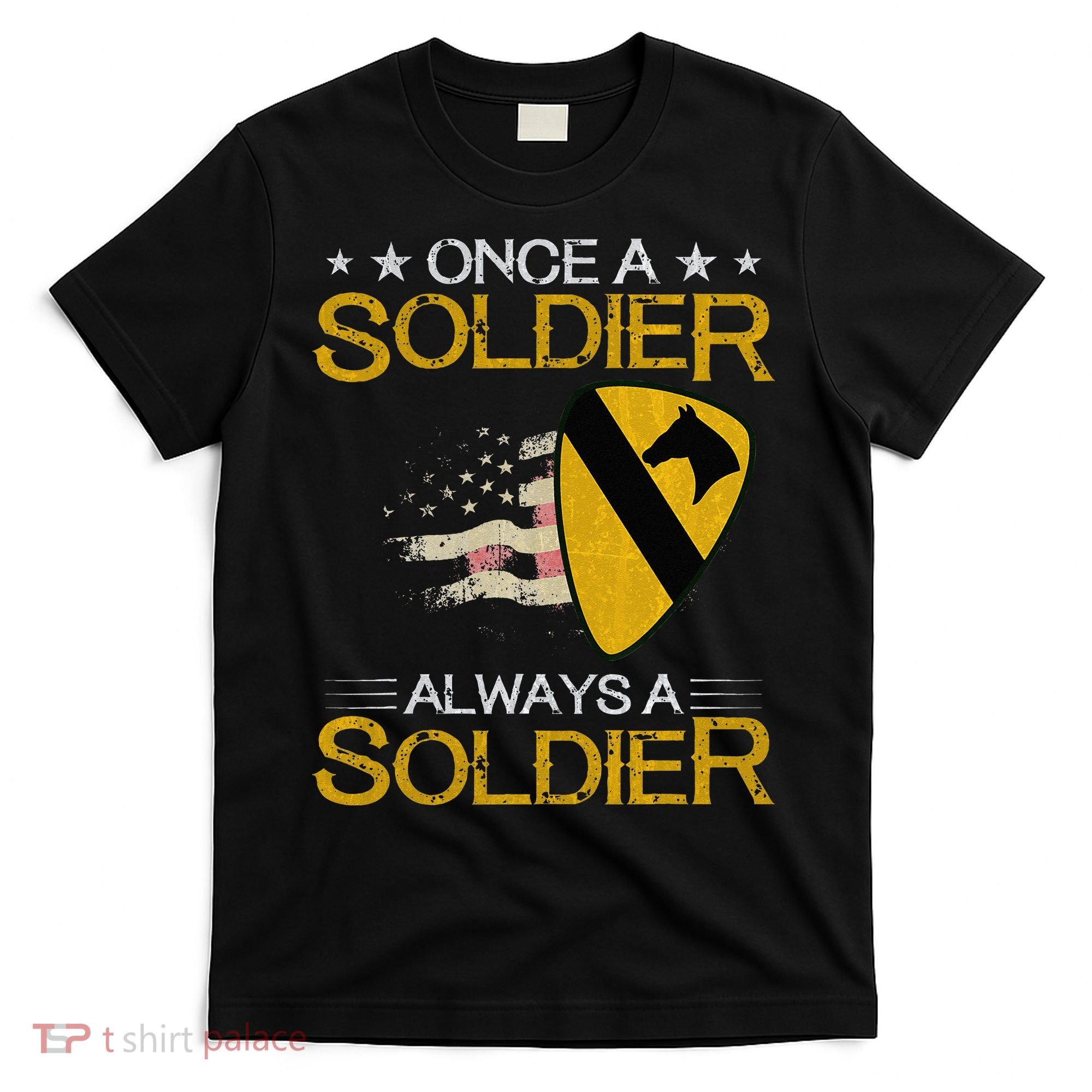 1st Cavalry Division Veteran Always a Soldier Military Xmas T-Shirt