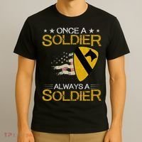 1st Cavalry Division Veteran Always a Soldier Military Xmas T-Shirt thumb 3