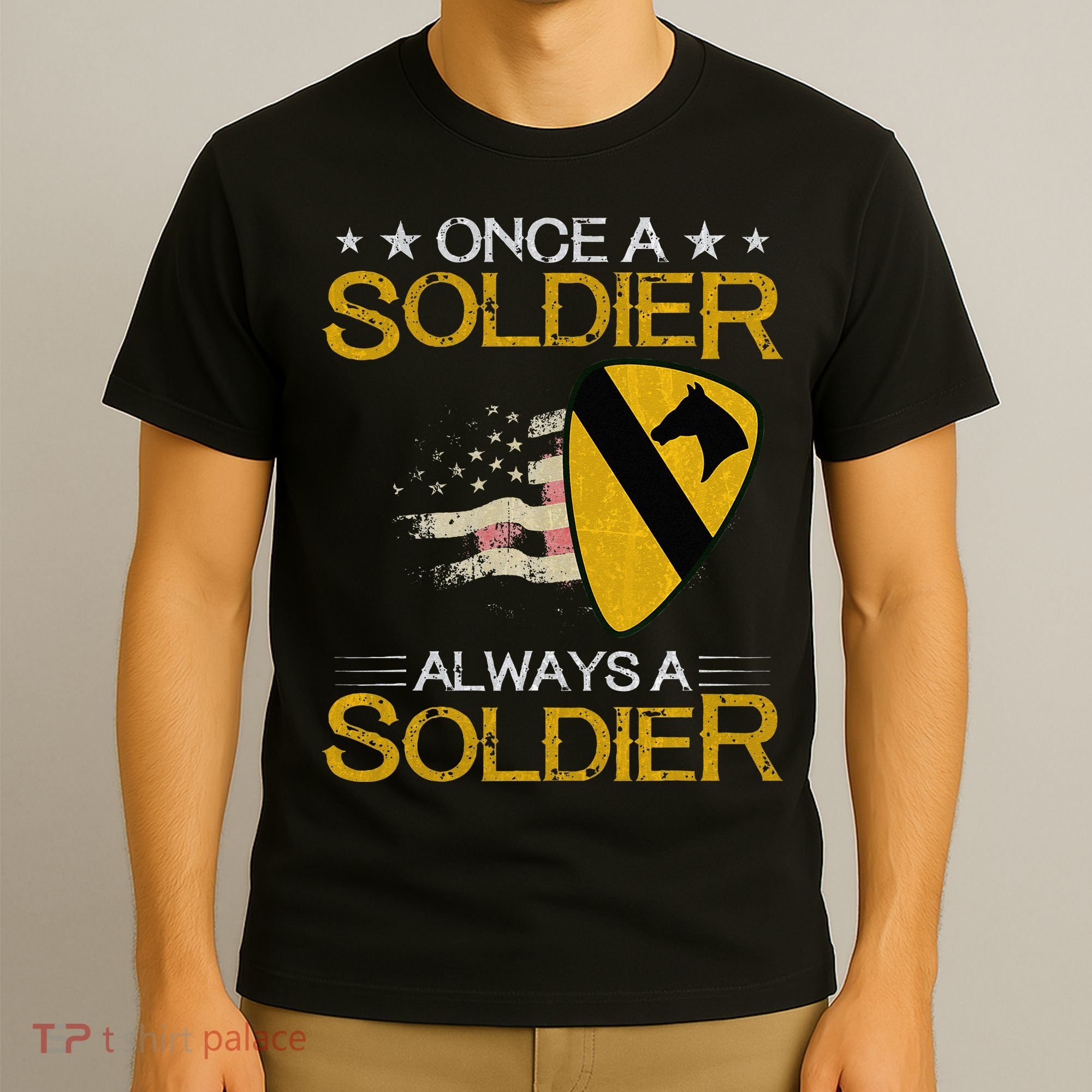 1st Cavalry Division Veteran Always a Soldier Military Xmas T-Shirt