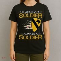 1st Cavalry Division Veteran Always a Soldier Military Xmas T-Shirt thumb 4