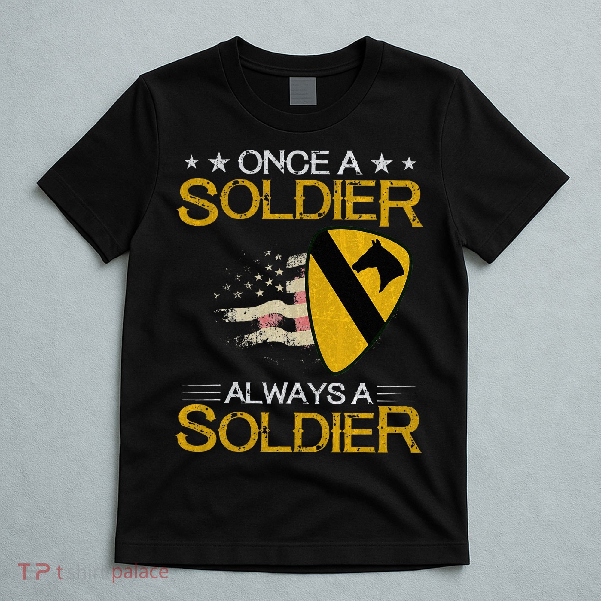 1st Cavalry Division Veteran Always a Soldier Military Xmas T-Shirt