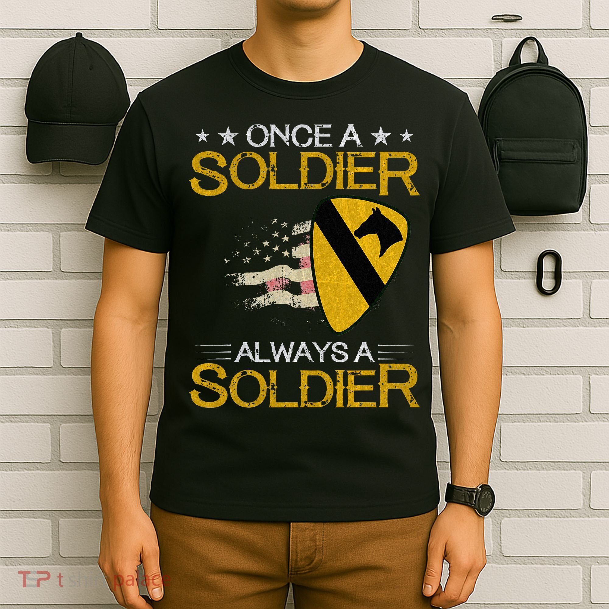 1st Cavalry Division Veteran Always a Soldier Military Xmas T-Shirt