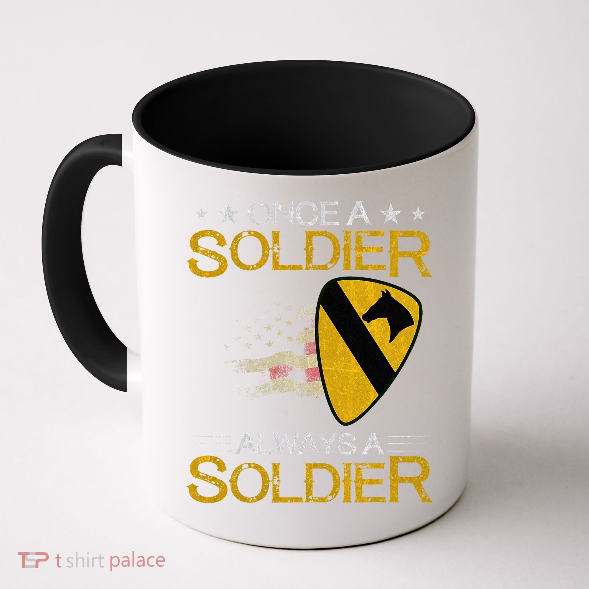 1st Cavalry Division Veteran Always a Soldier Military Xmas Coffee Mug