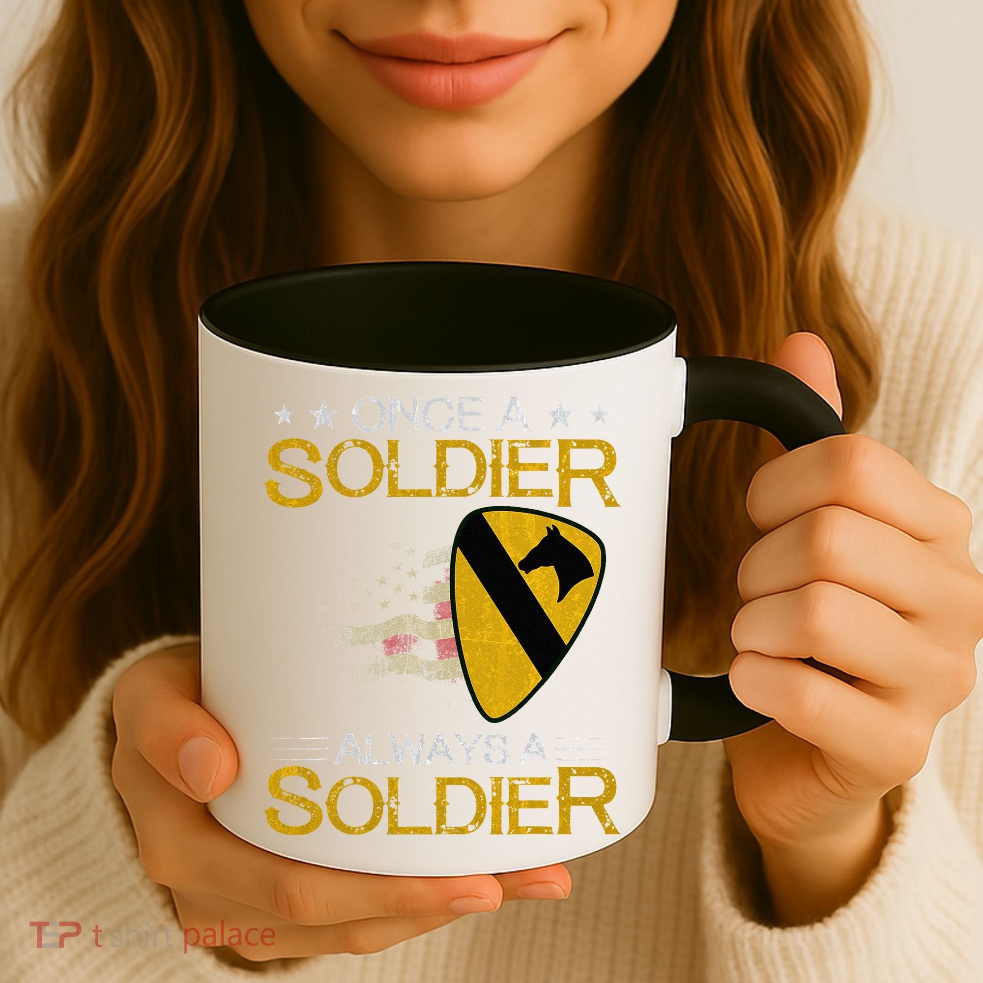 1st Cavalry Division Veteran Always a Soldier Military Xmas Coffee Mug