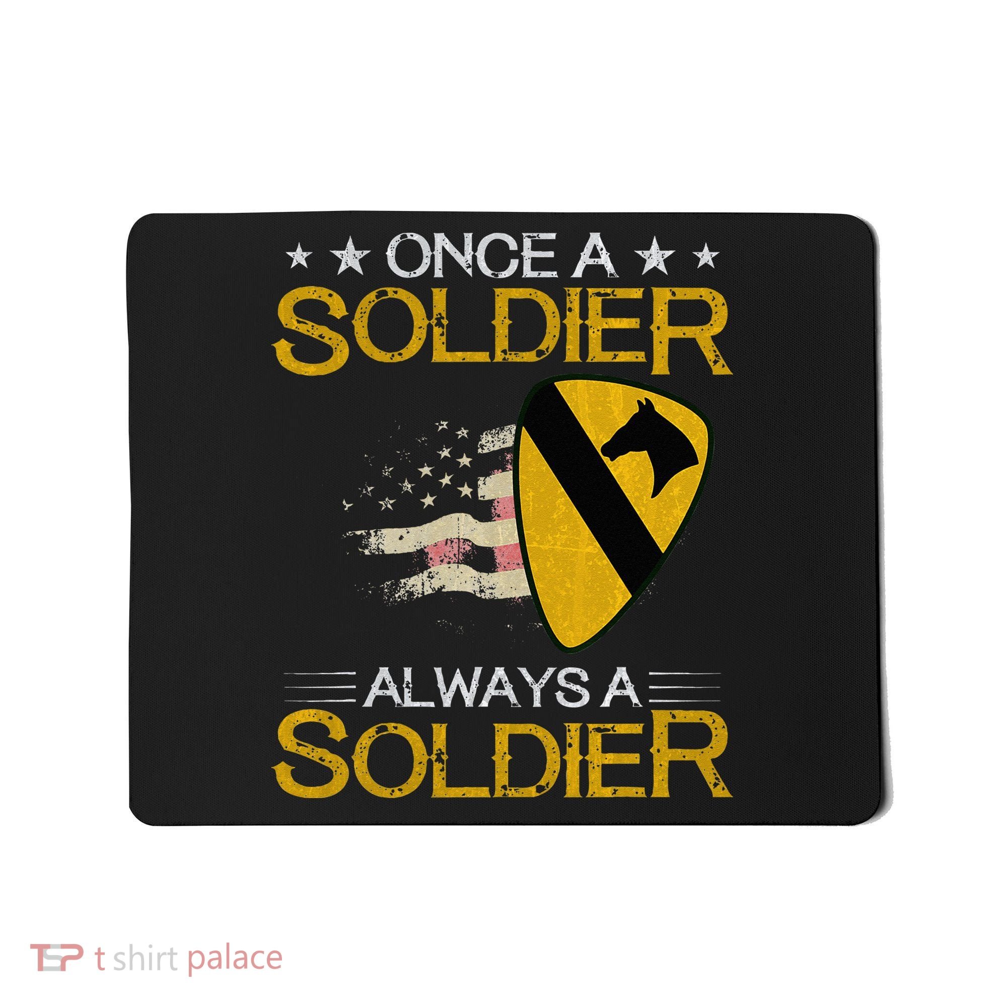 1st Cavalry Division Veteran Always a Soldier Military Xmas Mousepad