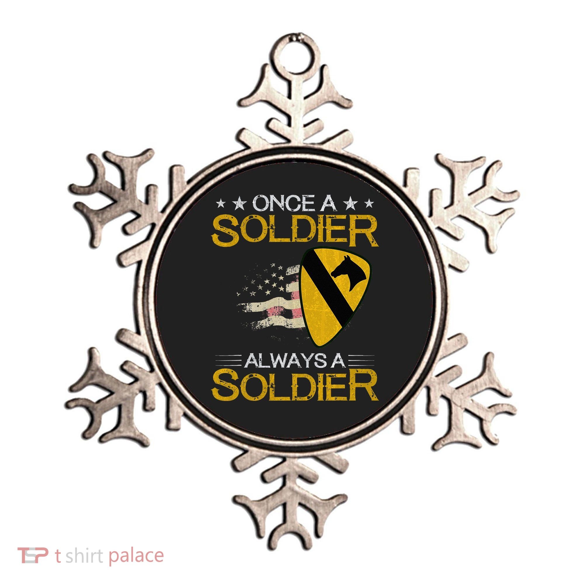 1st Cavalry Division Veteran Always a Soldier Military Xmas Ornament
