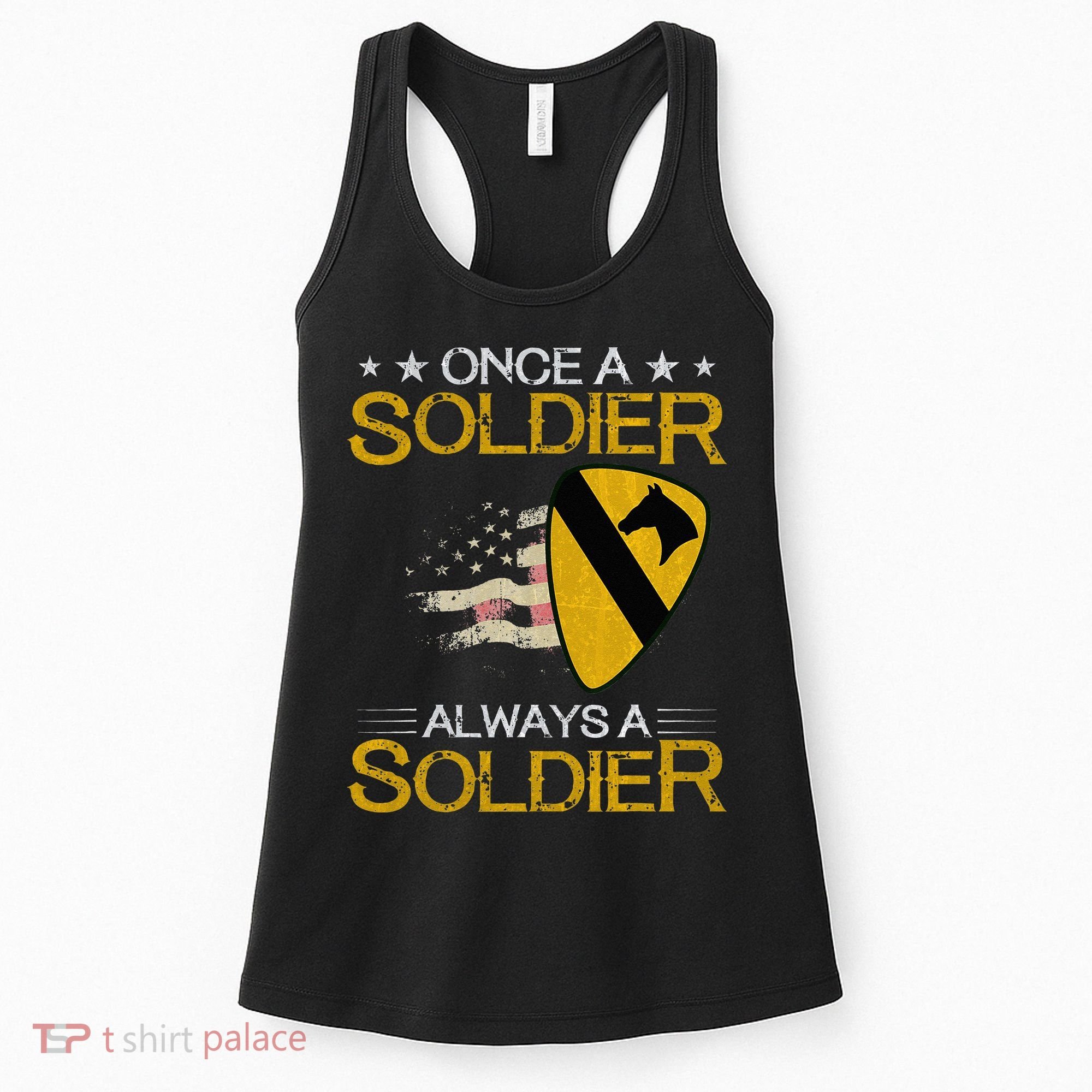1st Cavalry Division Veteran Always a Soldier Military Xmas Women's Tank Top