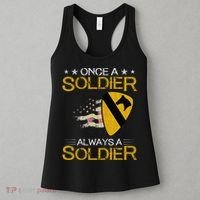 1st Cavalry Division Veteran Always a Soldier Military Xmas Women's Tank Top thumb 3