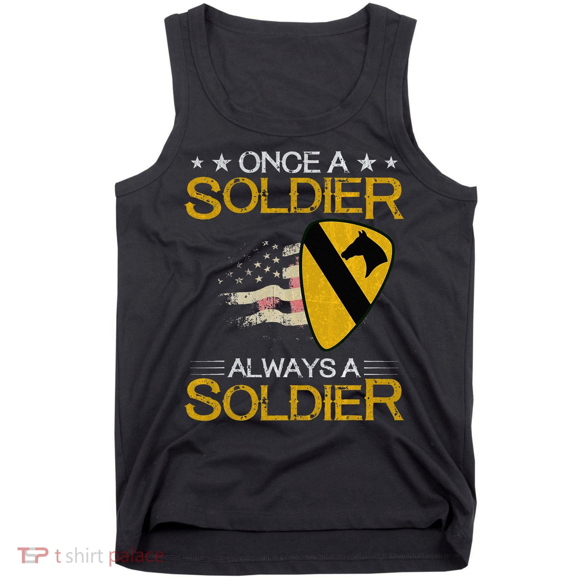 1st Cavalry Division Veteran Always a Soldier Military Xmas Tank Top