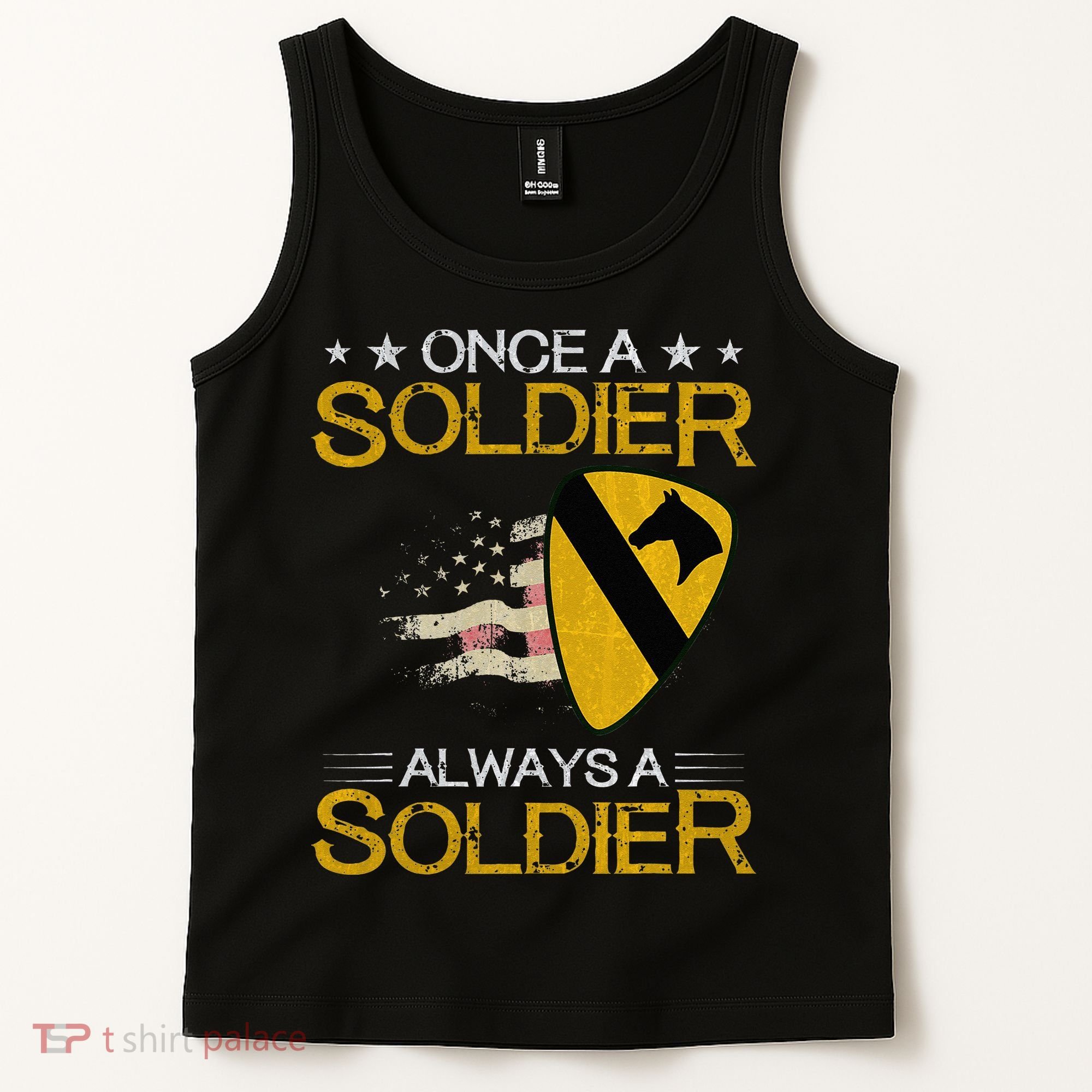 1st Cavalry Division Veteran Always a Soldier Military Xmas Tank Top