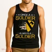 1st Cavalry Division Veteran Always a Soldier Military Xmas Tank Top thumb 3
