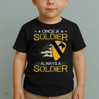 1st Cavalry Division Veteran Always a Soldier Military Xmas Toddler T-Shirt thumb 2