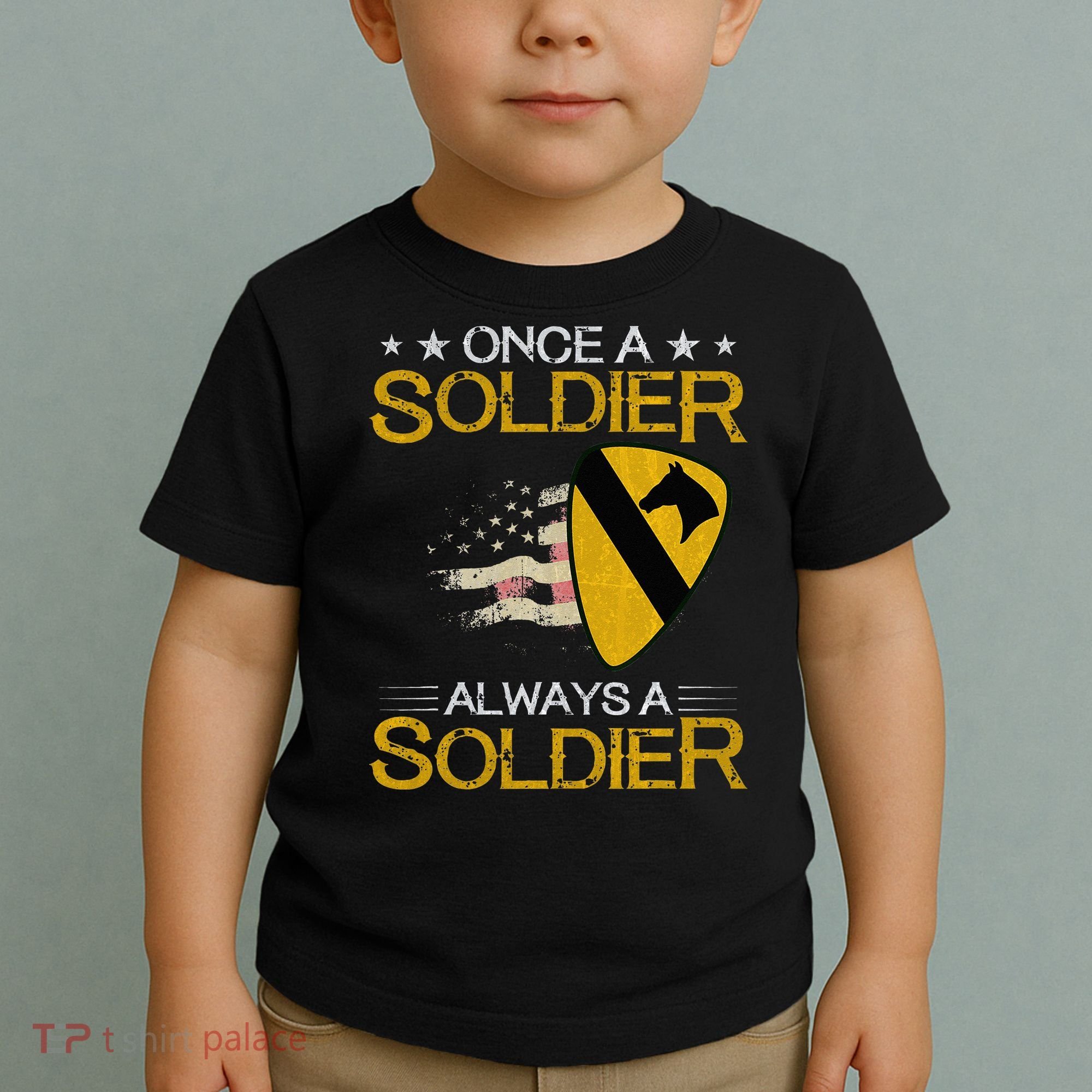 1st Cavalry Division Veteran Always a Soldier Military Xmas Toddler T-Shirt