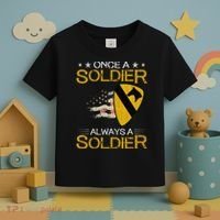1st Cavalry Division Veteran Always a Soldier Military Xmas Toddler T-Shirt thumb 3