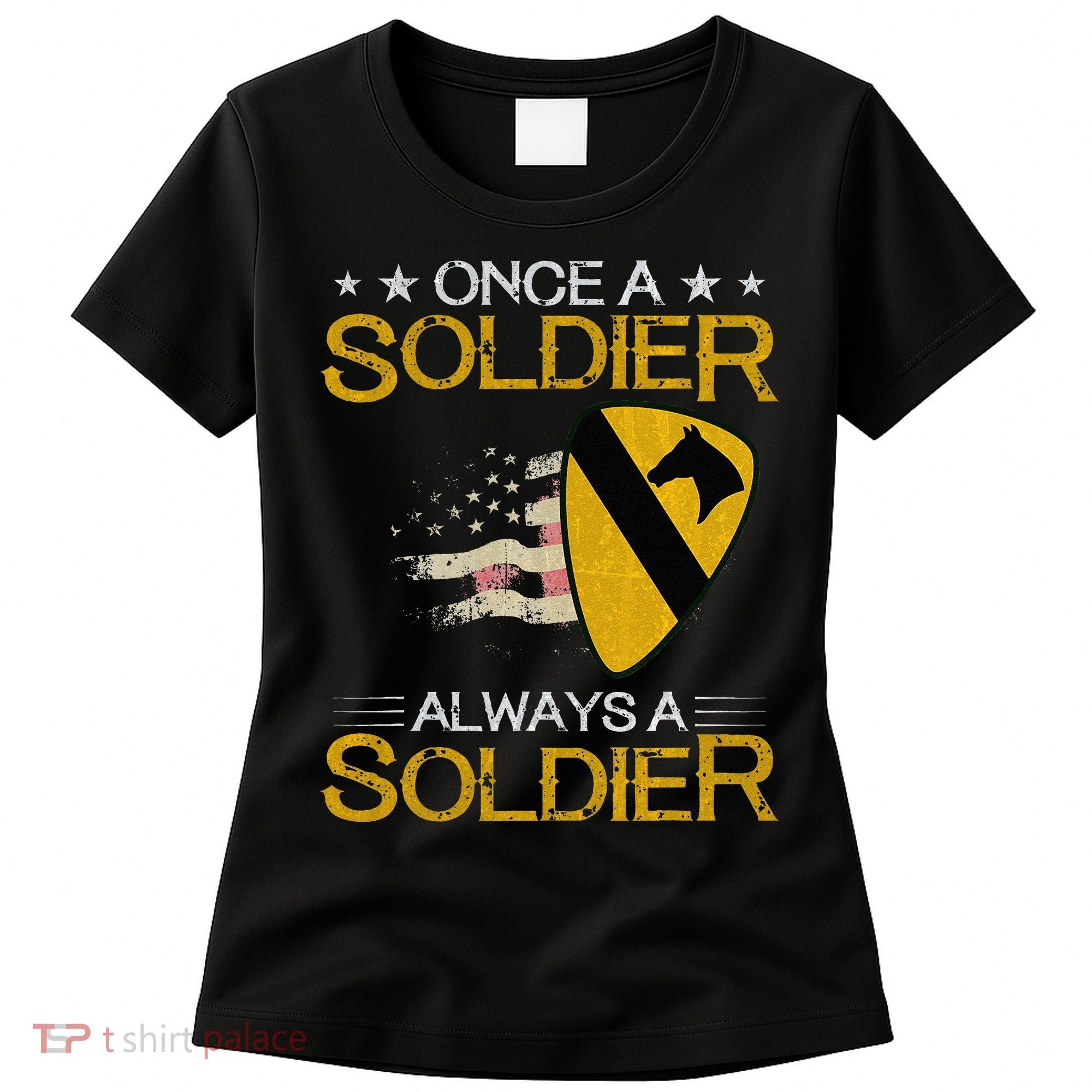 1st Cavalry Division Veteran Always a Soldier Military Xmas Women's T-Shirt