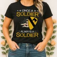 1st Cavalry Division Veteran Always a Soldier Military Xmas Women's T-Shirt thumb 2
