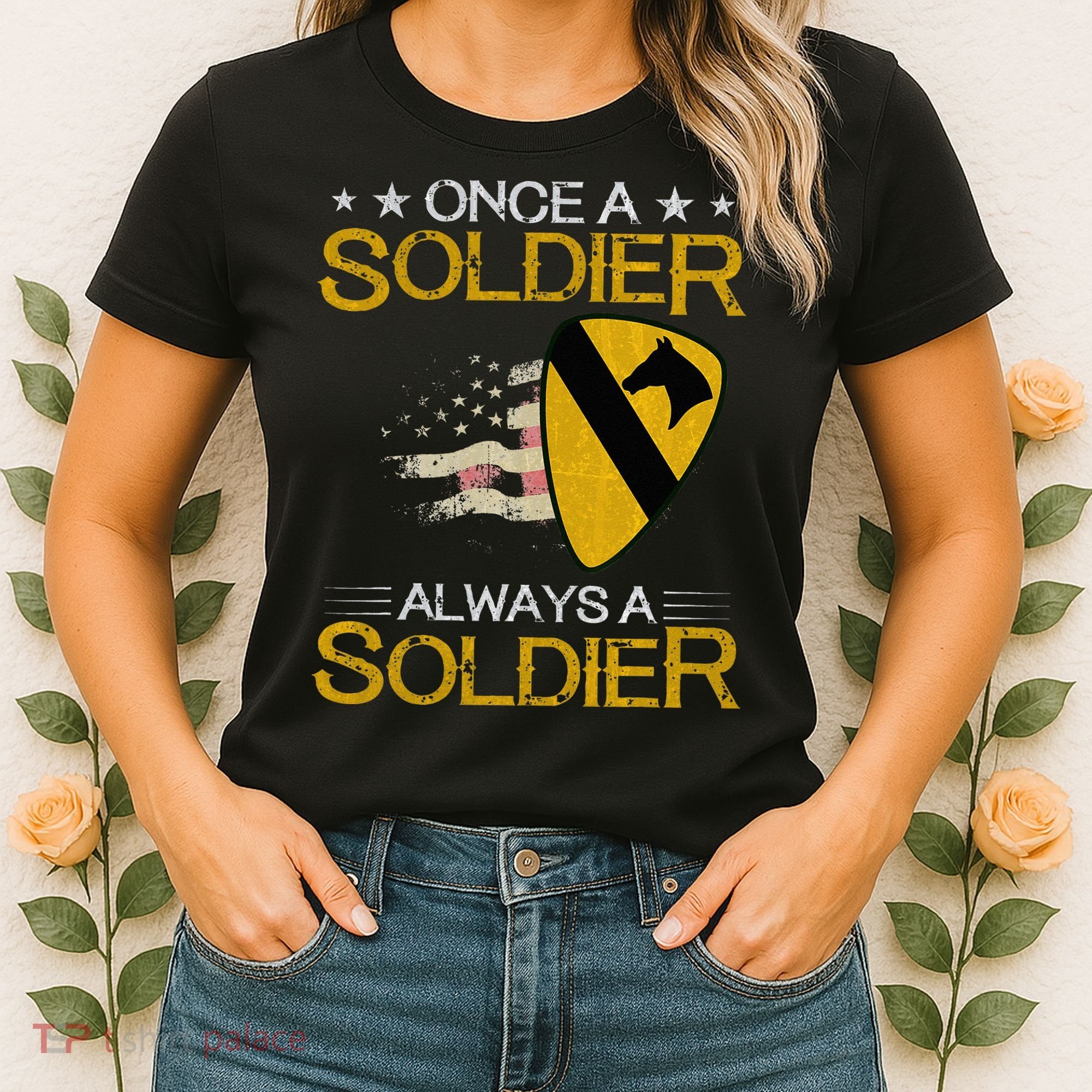 1st Cavalry Division Veteran Always a Soldier Military Xmas Women's T-Shirt