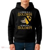 1st Cavalry Division Veteran Always a Soldier Military Xmas Kids Hoodie thumb 4