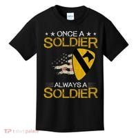 1st Cavalry Division Veteran Always a Soldier Military Xmas Kids T-Shirt thumb 0
