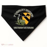 1st Cavalry Division Vietnam Veteran Uh1 Gunship Veteran Day Gift USA-Made Doggie Bandana thumb 0