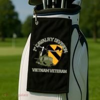 1st Cavalry Division Vietnam Veteran Uh1 Gunship Veteran Day Gift Golf Towel thumb 2