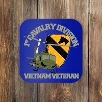 1st Cavalry Division Vietnam Veteran Uh1 Gunship Veteran Day Gift Coaster thumb 0