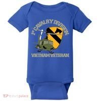 1st Cavalry Division Vietnam Veteran Uh1 Gunship Veteran Day Gift Baby Bodysuit thumb 0