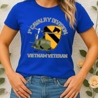 1st Cavalry Division Vietnam Veteran Uh1 Gunship Veteran Day Gift Women's T-Shirt thumb 2