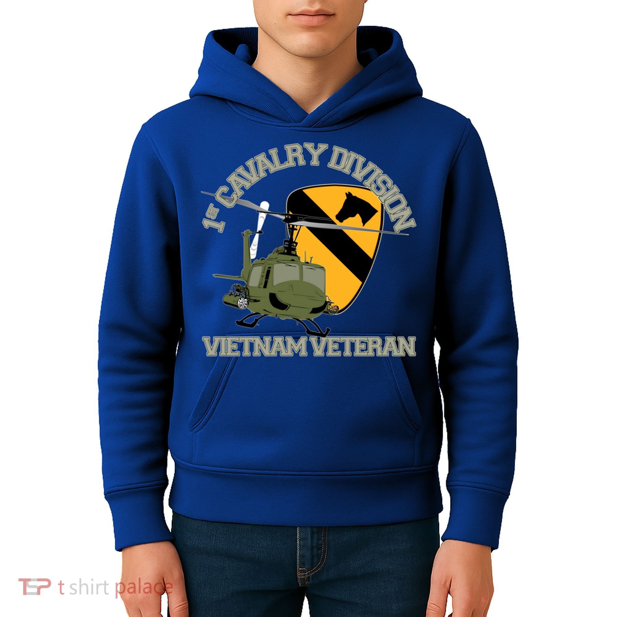 1st Cavalry Division Vietnam Veteran Uh1 Gunship Veteran Day Gift Kids Hoodie