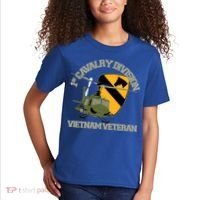 1st Cavalry Division Vietnam Veteran Uh1 Gunship Veteran Day Gift Kids T-Shirt thumb 2