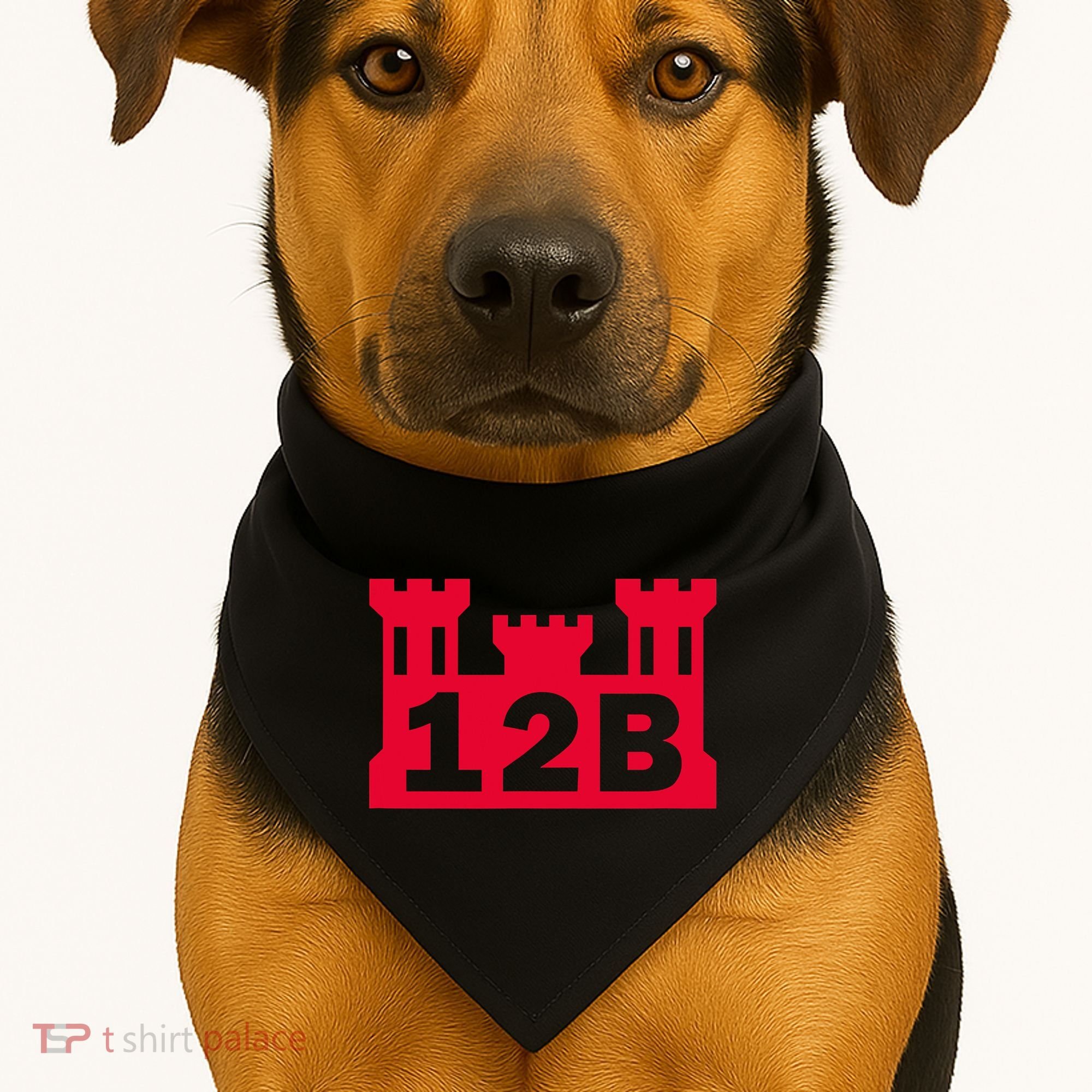 12B Combat Engineer Castle USA-Made Doggie Bandana