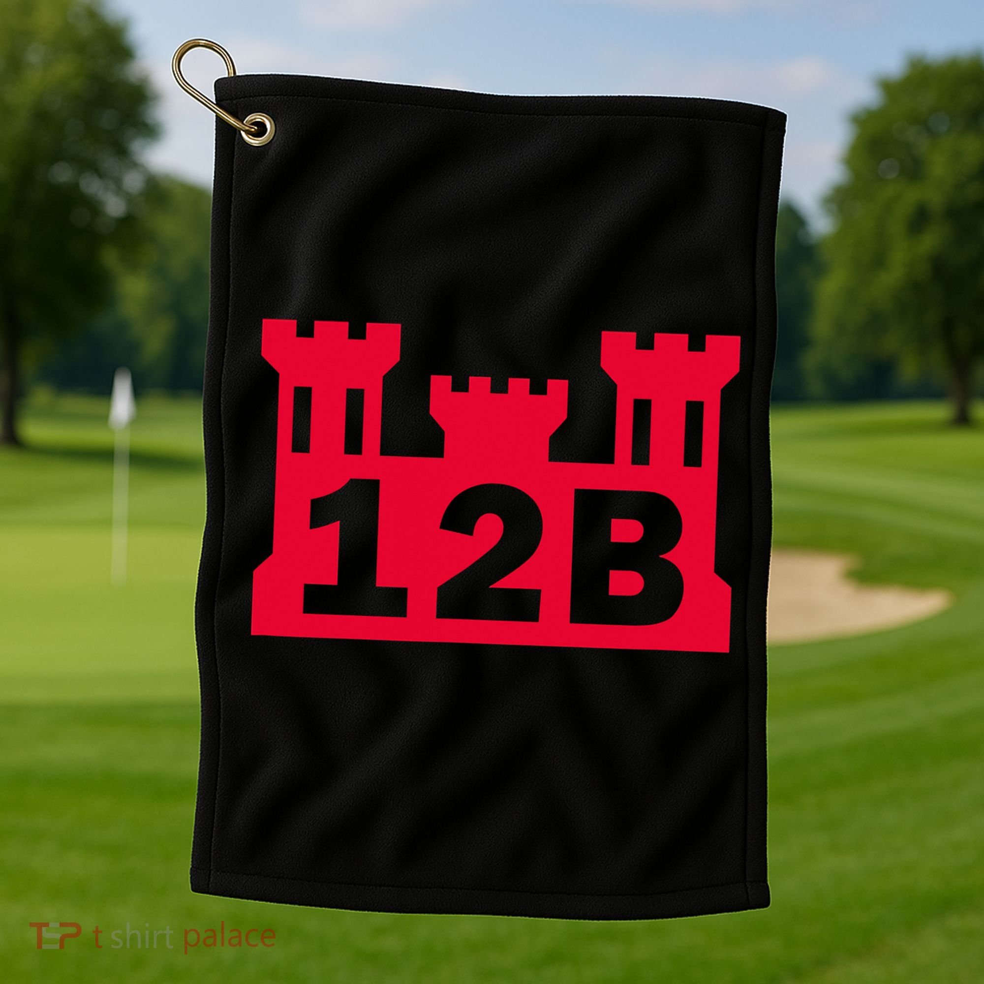 12B Combat Engineer Castle Golf Towel