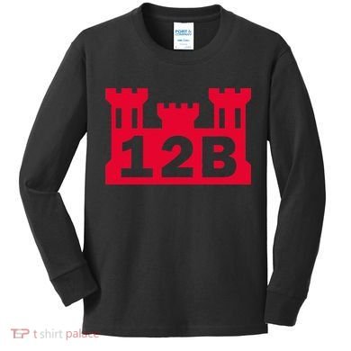 12B Combat Engineer Castle Kids Long Sleeve Shirt