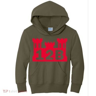12B Combat Engineer Castle Kids Hoodie