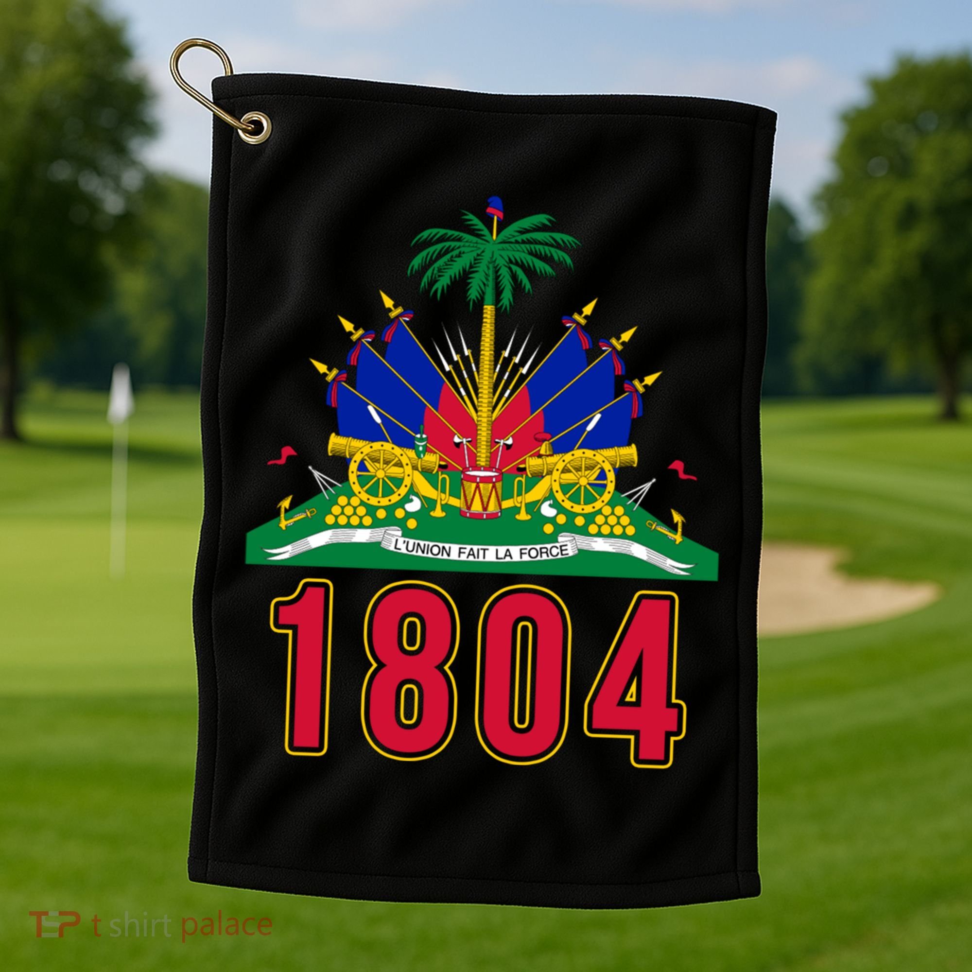 1804 Cute Haiti Year Of Independence Gift Great Gift Golf Towel