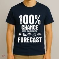 100% Chance Of Me Telling You The Forecast Meteorologist T-Shirt thumb 3