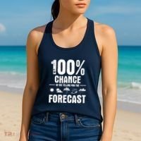 100% Chance Of Me Telling You The Forecast Meteorologist Women's Tank Top thumb 2