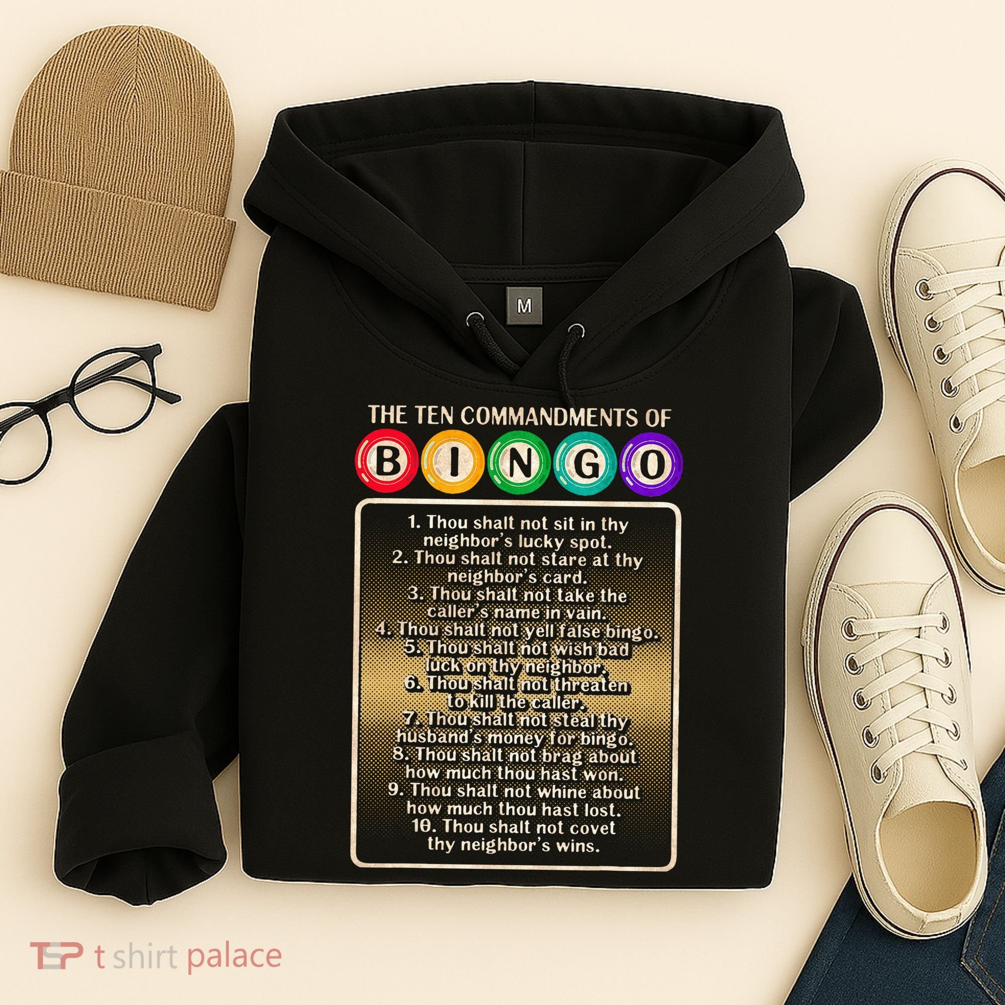 10 Commandments Of Bingo Bingo Player Hoodie