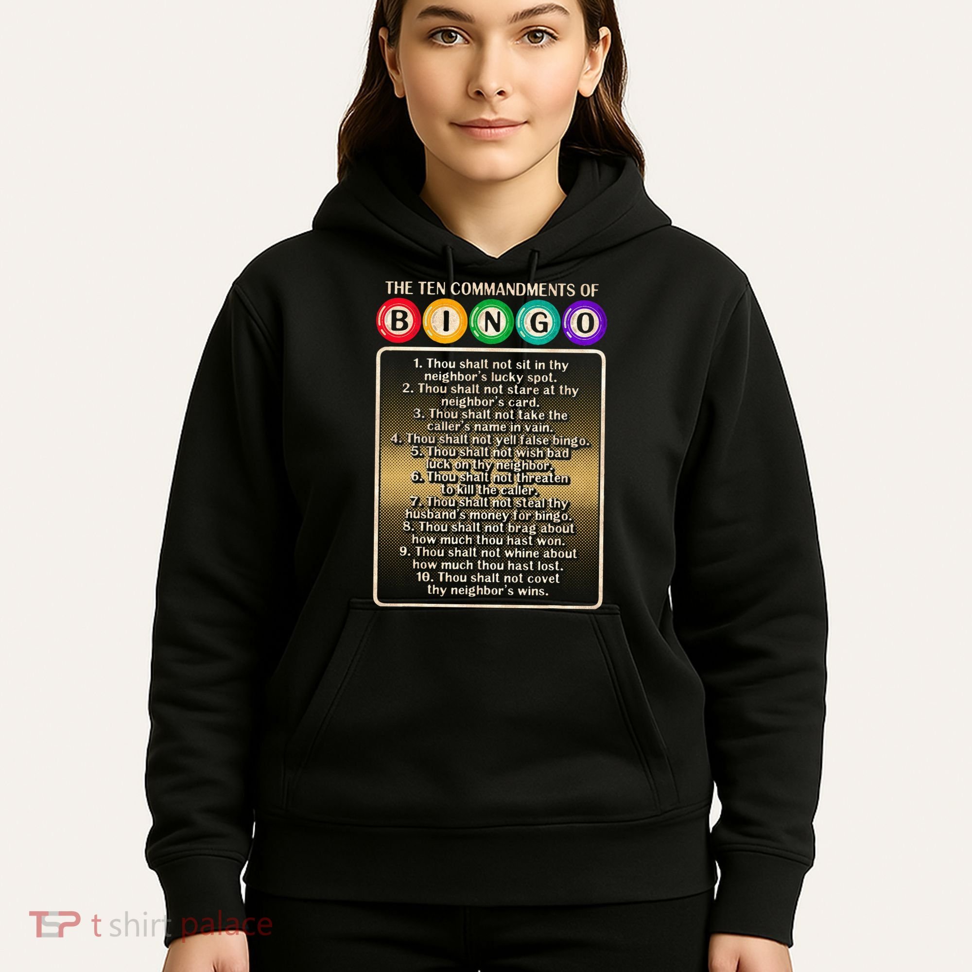 10 Commandments Of Bingo Bingo Player Hoodie