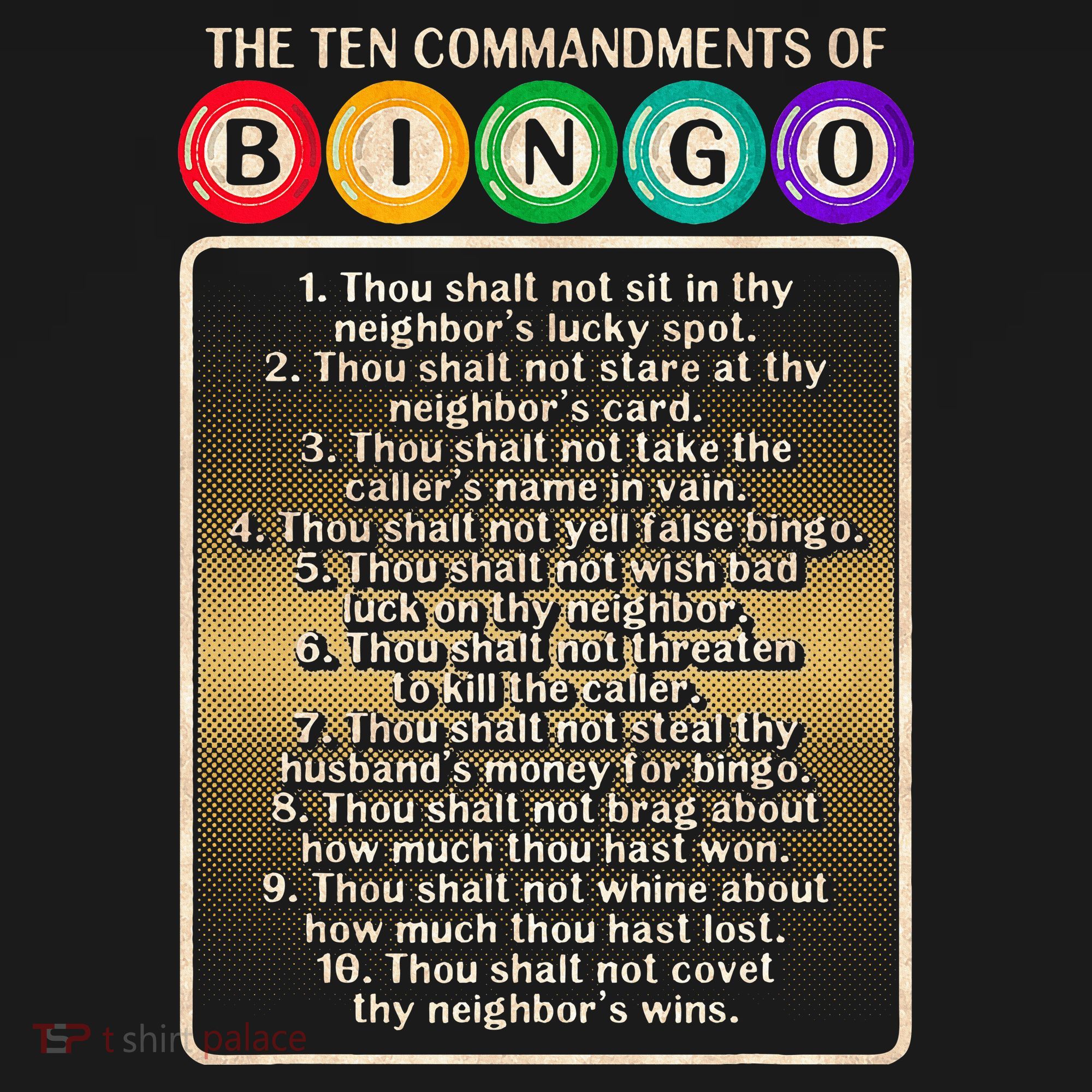 10 Commandments Of Bingo Bingo Player Hoodie