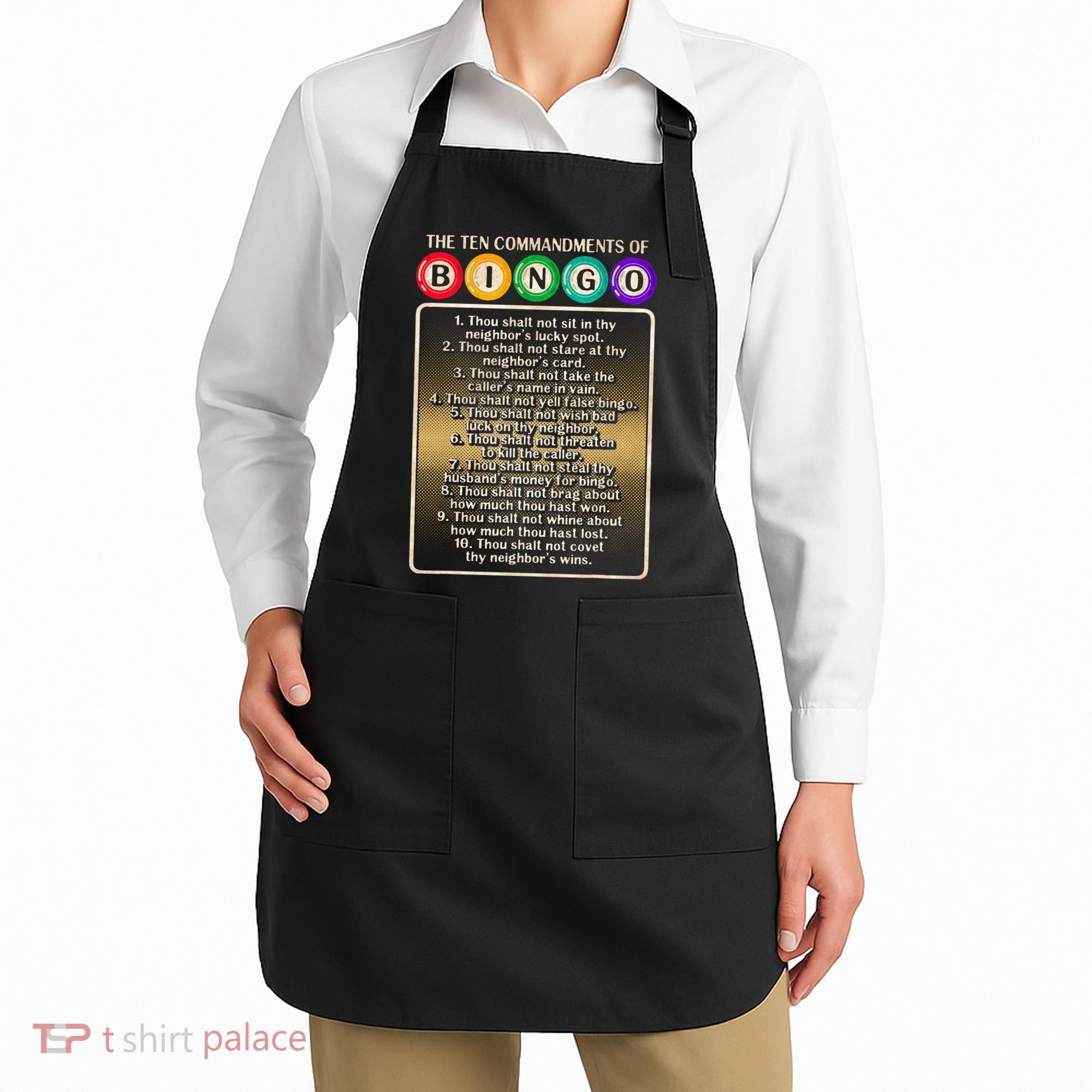 10 Commandments Of Bingo Bingo Player Apron
