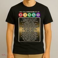10 Commandments Of Bingo Bingo Player T-Shirt thumb 3