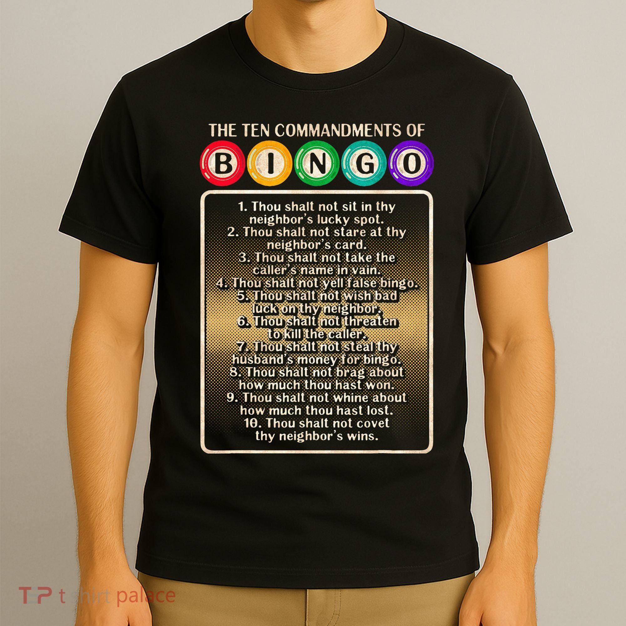 10 Commandments Of Bingo Bingo Player T-Shirt