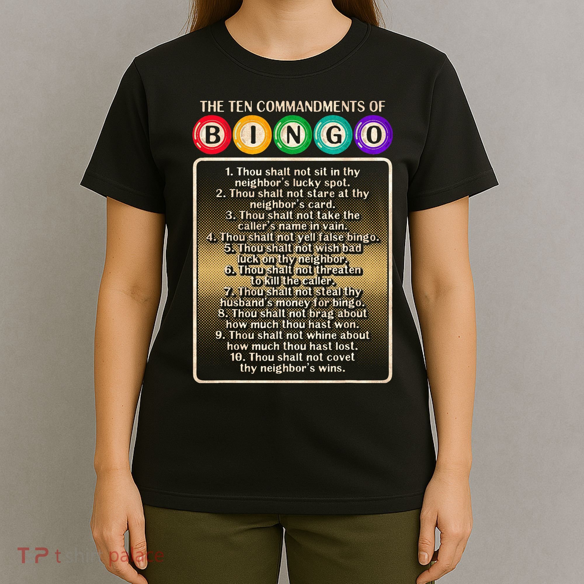 10 Commandments Of Bingo Bingo Player T-Shirt